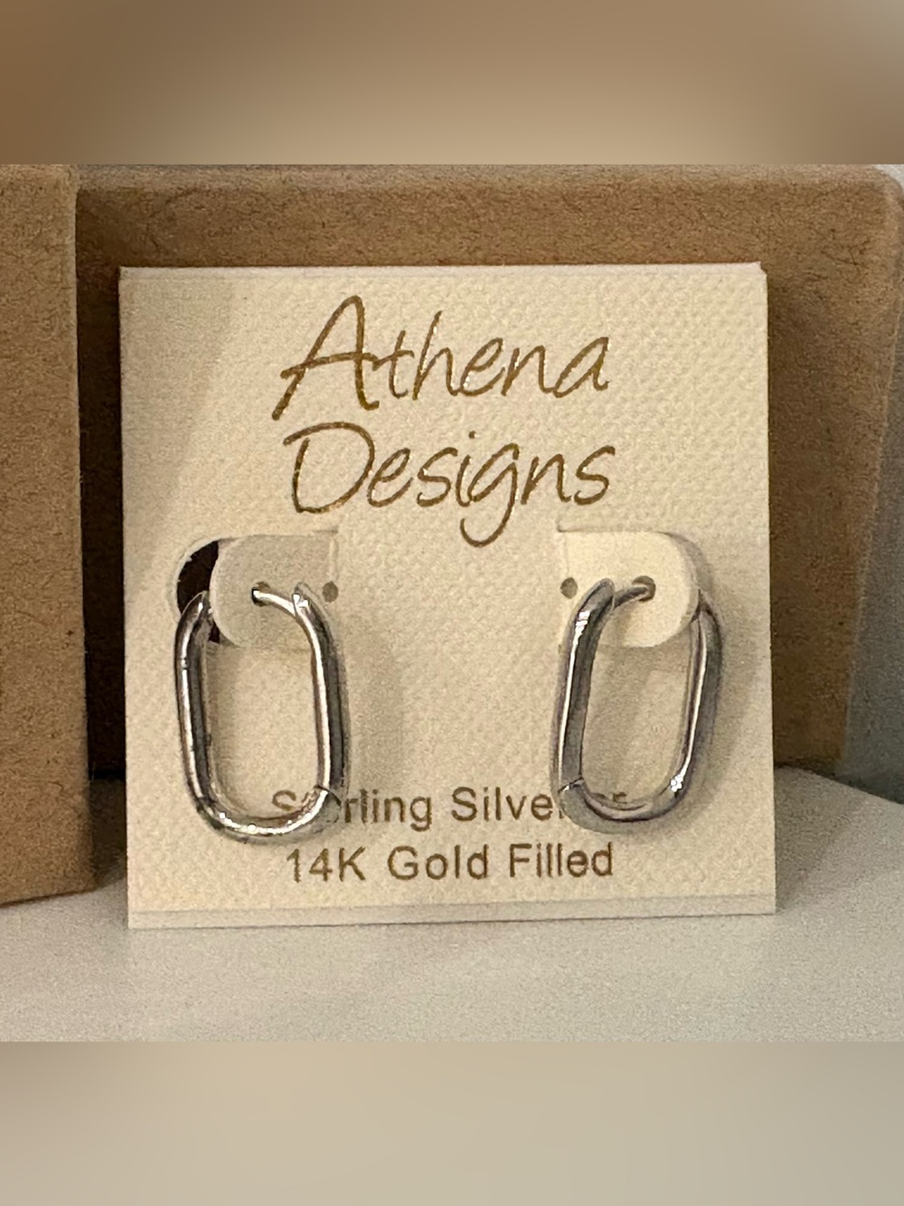 Athena Designs Oval Hoop Earrings